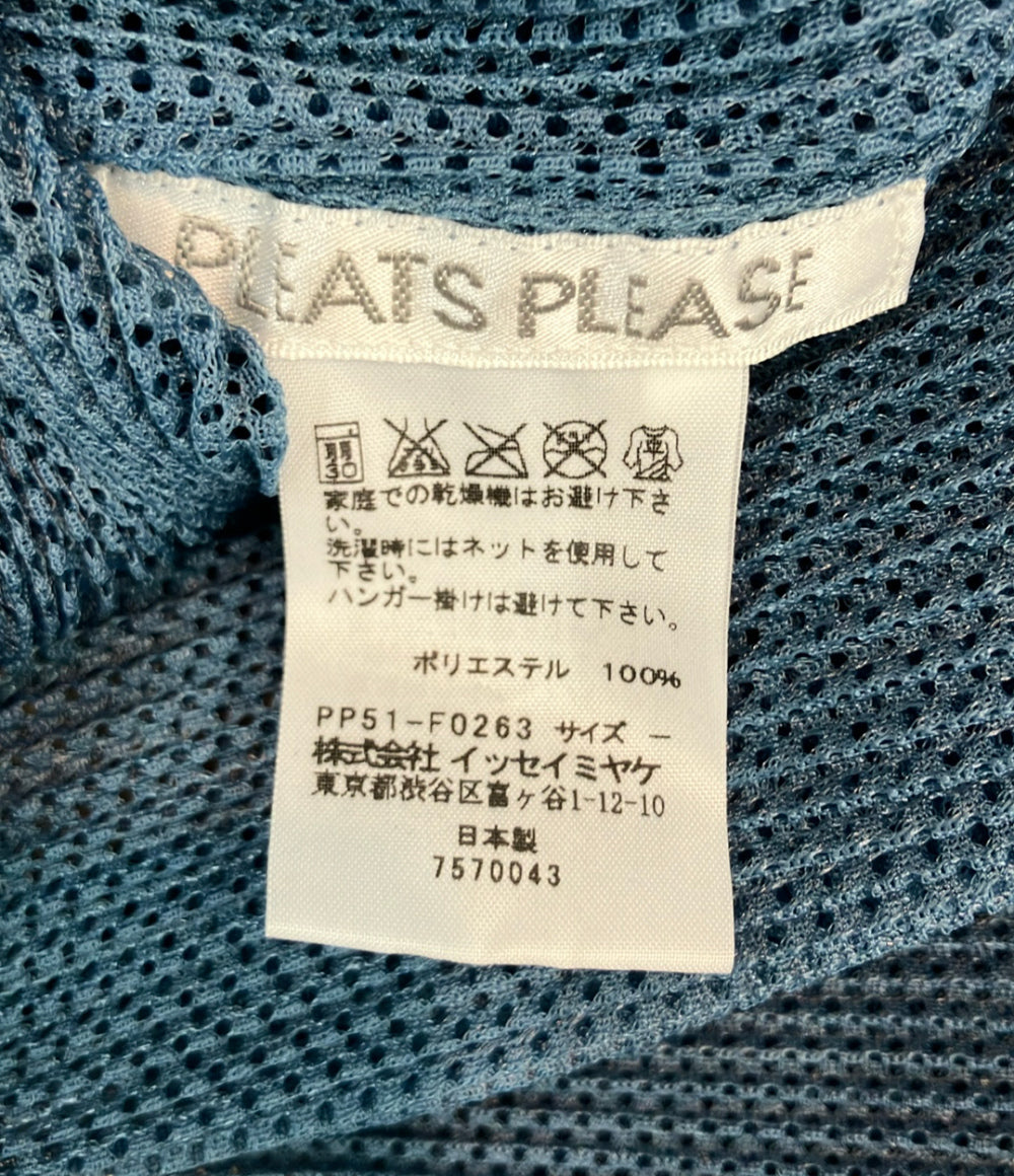 美品 PLEATS PLEASE 長袖カーディガン メッシュボレロ PP51-F0263 レディース プリーツプリーズ