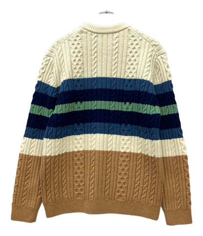 美品 MAISON KITSUNE 長袖ニット セーター NM00804KH0001 メンズ SIZE M メゾンキツネ