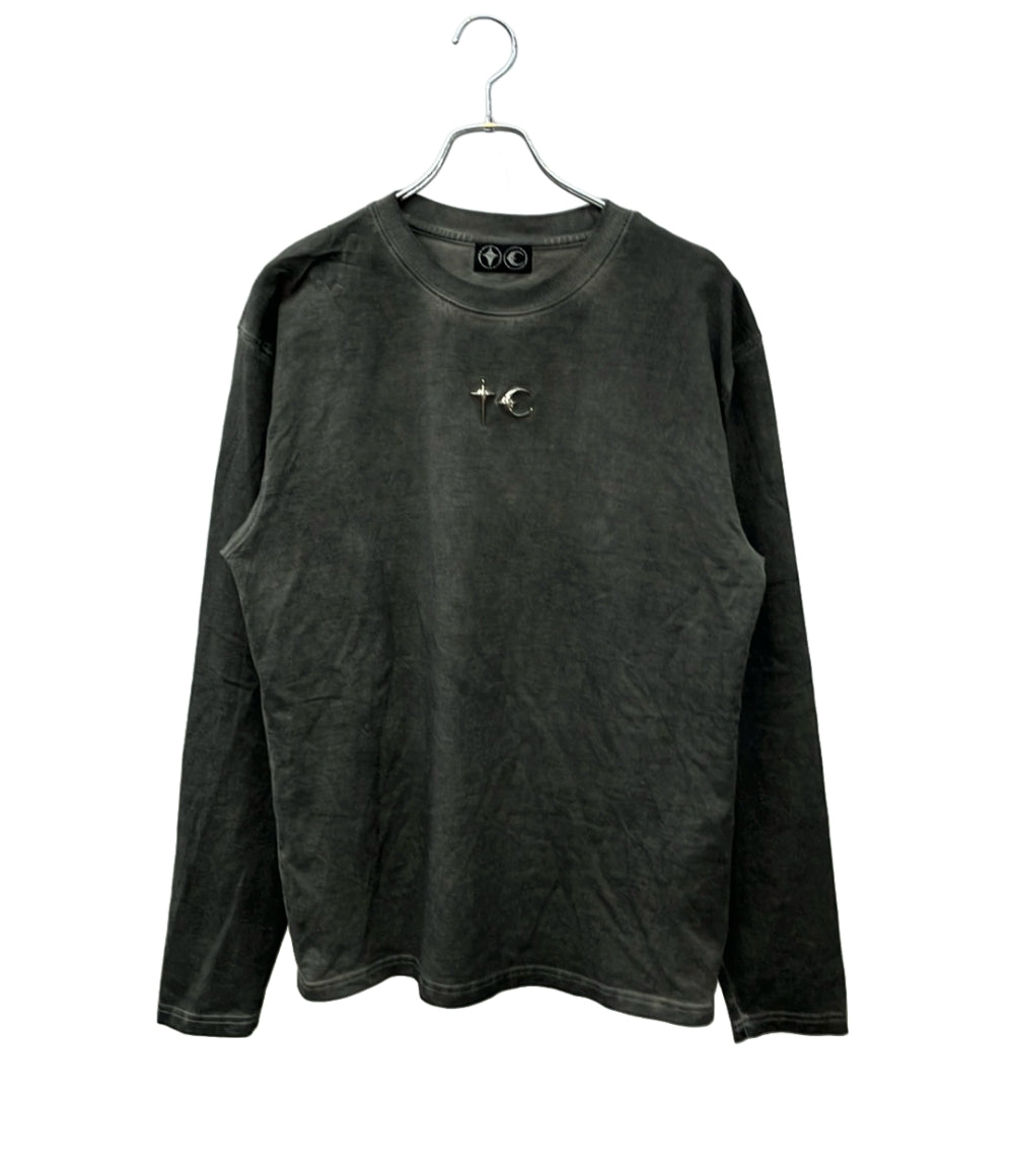 THUG CLUB 長袖Tシャツ ロングスリーブ 24SS ユーズド加工 メタルパーツ TC BASIC LONG-SLEEVE TC24TS0802 メンズ SIZE 2 (M) サグクラブ