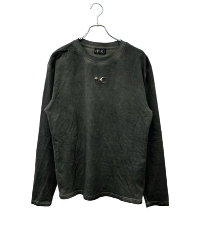 THUG CLUB 長袖Tシャツ ロングスリーブ 24SS ユーズド加工 メタルパーツ TC BASIC LONG-SLEEVE TC24TS0802 メンズ SIZE 2 (M) サグクラブ