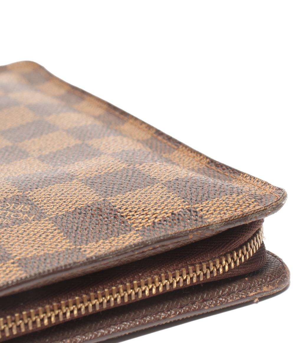 LOUIS VUITTON ラウンドファスナー長財布 ポルトモネジップ ダミエ 
