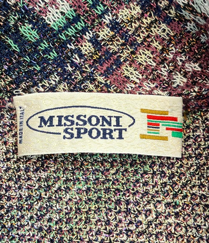 美品 ミッソーニスポーツ 半袖ツイードカーディガン 2M302HM416 レディース SIZE 46 (L) MISSONI SPORT