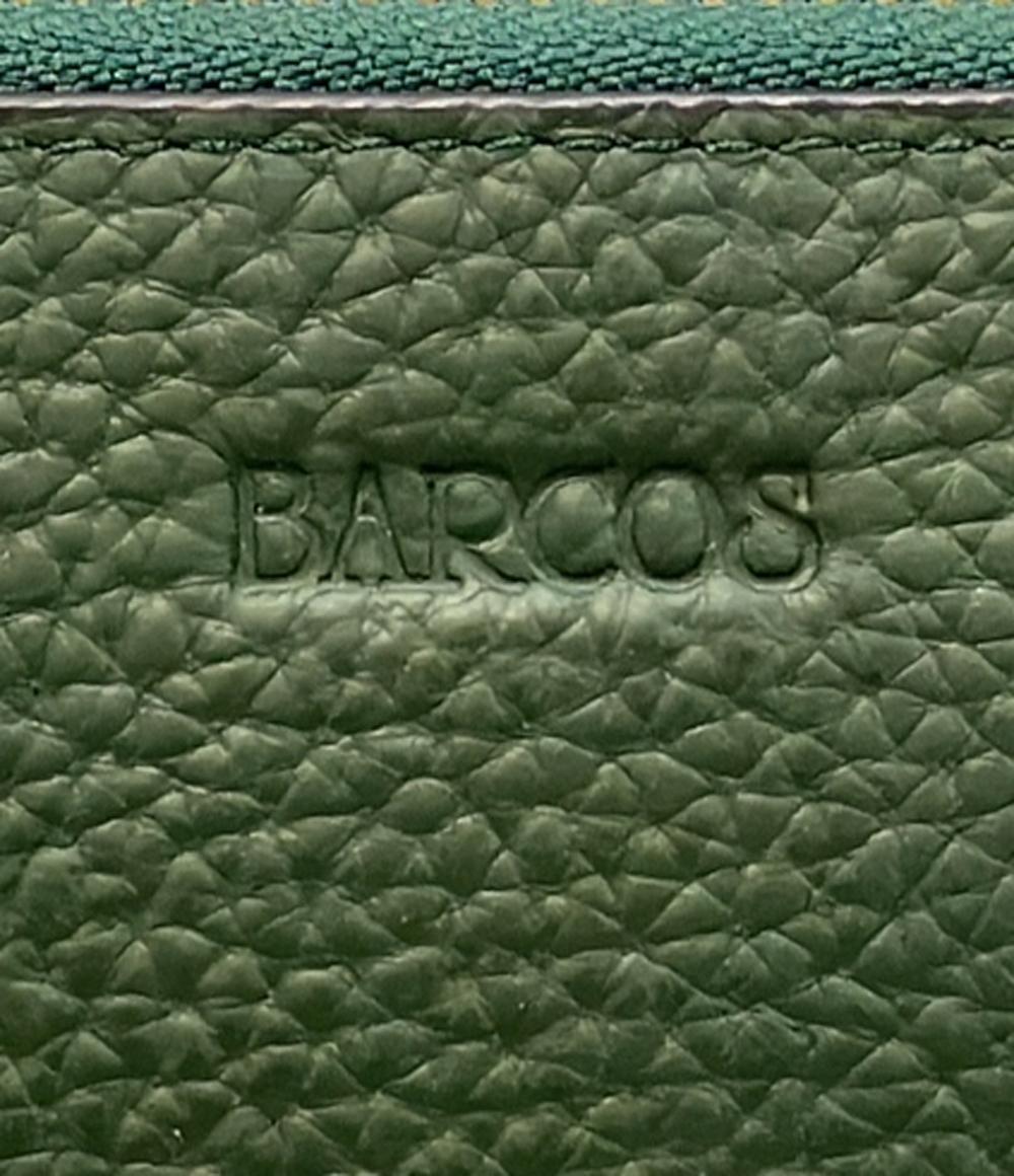 美品 BARCOS L字ファスナー長財布 コインケース カードケース付き レディース バルコス