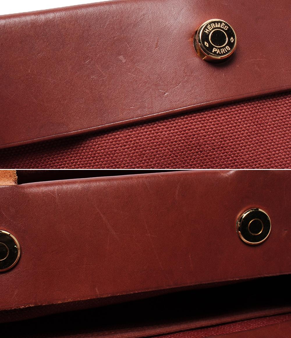 HERMES トートバッグ □F刻印 ゴールド金具 カバスGM エールバッグ