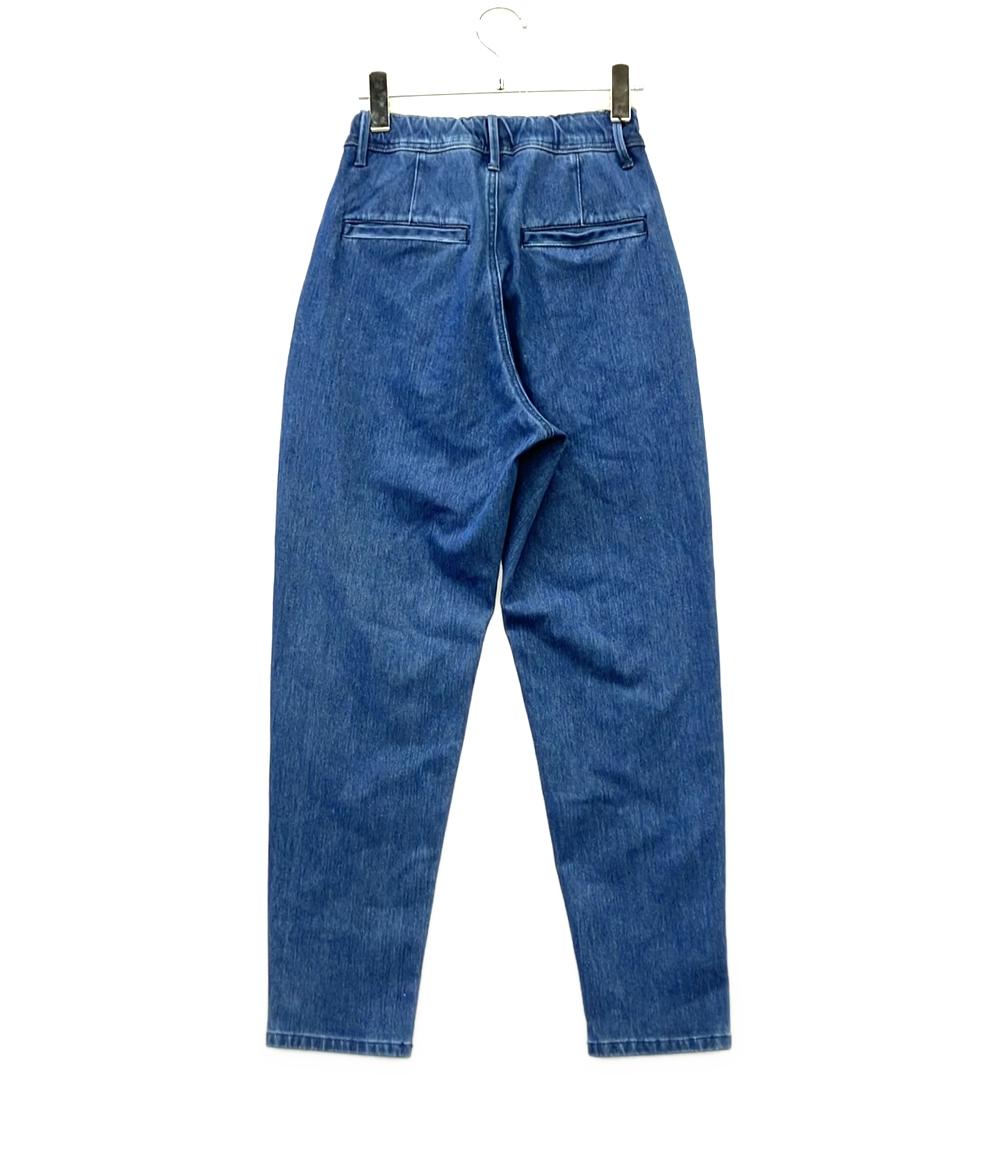 美品 ヤヌーク テーパードパンツ タックテーパード DENIT 57131101 レディース SIZE XS YANUK