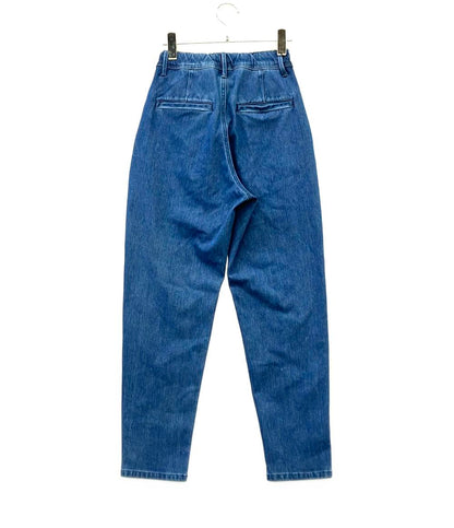 美品 ヤヌーク テーパードパンツ タックテーパード DENIT 57131101 レディース SIZE XS YANUK
