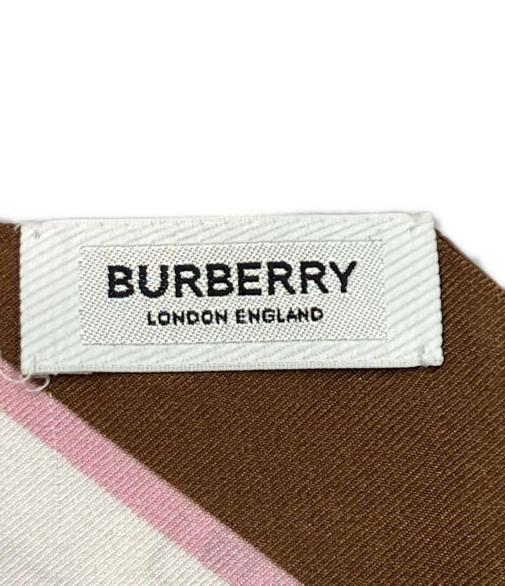 BURBERRY スカーフ Floral Check Silk Skinny Scarf フローラル チェック シルク スキニースカーフ レディース バーバリー