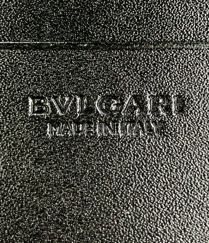 美品 BVLGARI 二つ折り長財布 レザー メンズ ブルガリ