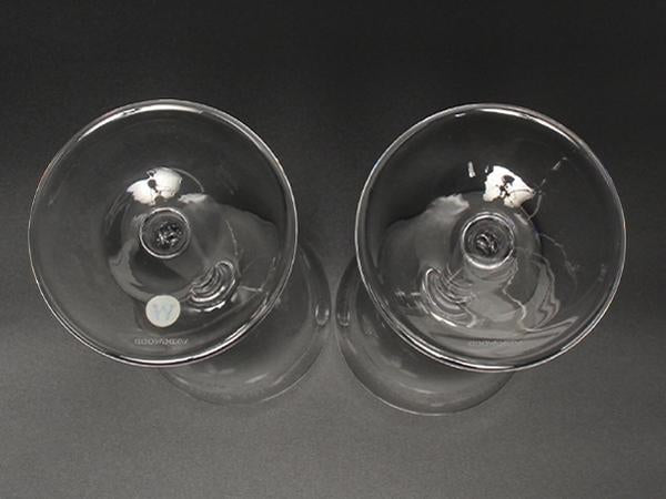 美品 WEDGWOOD ワイングラス 2点セット ペア ワイルドストロベリー クリスタル オープン ウェッジウッド