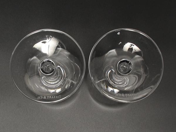 美品 TIFFANY&Co. ワイングラス 2点セット ペア スウィング ティファニー