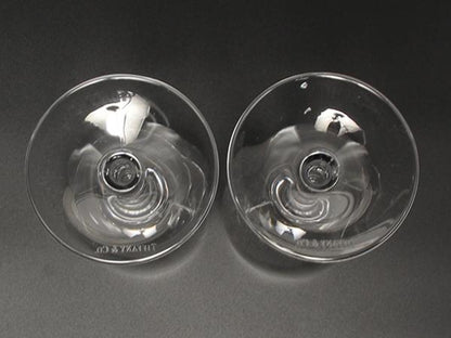 美品 TIFFANY&Co. ワイングラス 2点セット ペア スウィング ティファニー