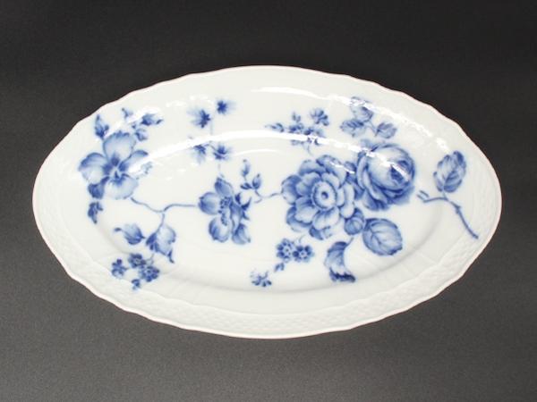 美品 Richard Ginori ピクルスディッシュ オーバル 皿 23cm ローズブルー リチャードジノリ