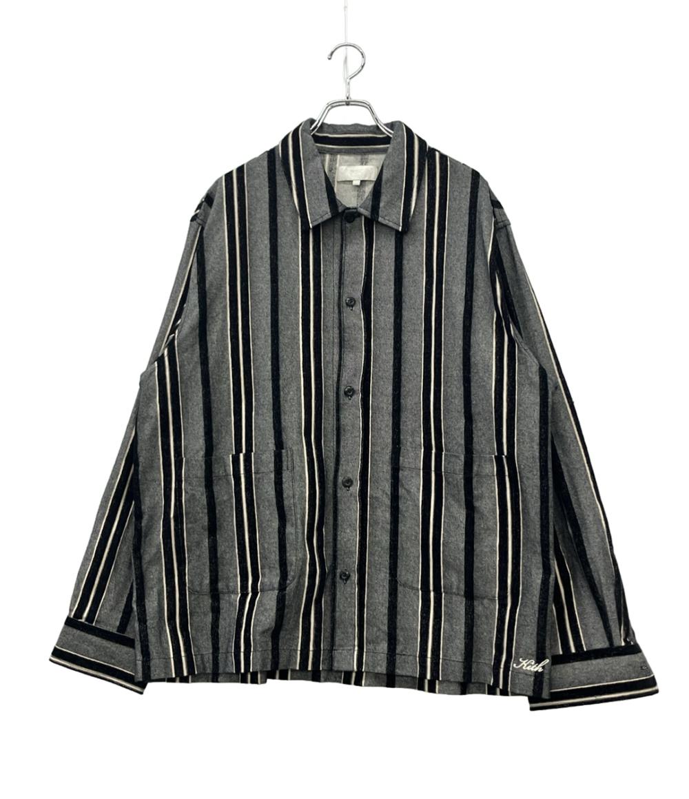 KITH 長袖シャツ ストライプ ストリート 24-050-060-0003-3-0 メンズ SIZE XL キス