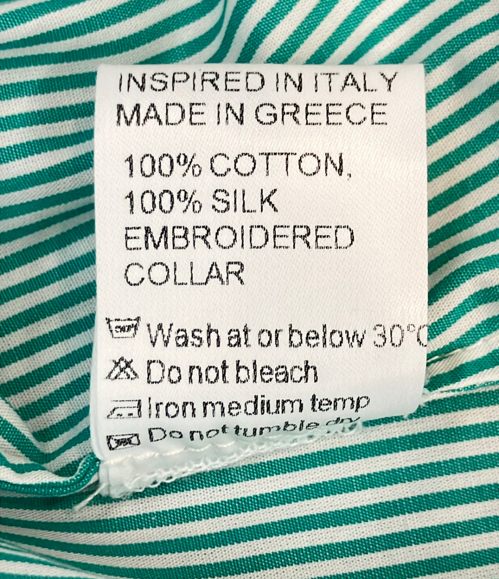 CRISTIANO MARCHELI ノースリーブワンピース 緑 ストライプ パームツリー ISABELLA レディース SIZE XS クリスティアーノ マルケリ
