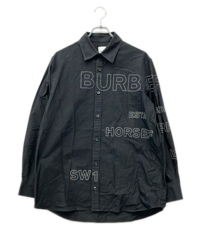 BURBERRY 長袖 ホースフェリーロゴプリントシャツ 8036769 メンズ SIZE S バーバリー