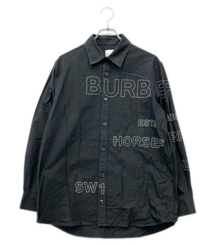 BURBERRY 長袖 ホースフェリーロゴプリントシャツ 8036769 メンズ SIZE S バーバリー