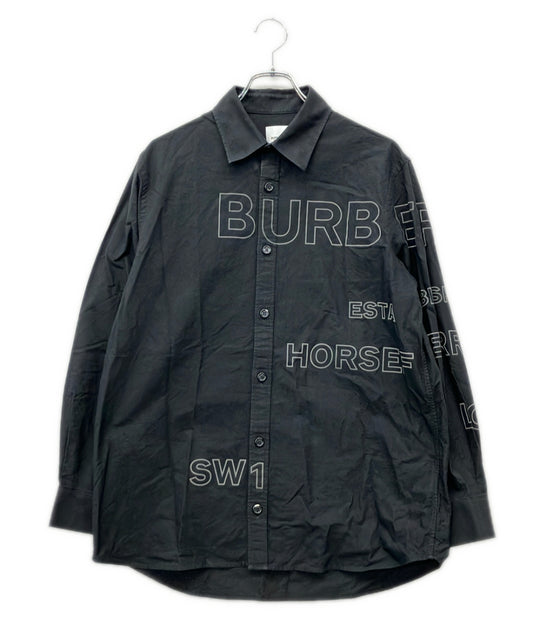 BURBERRY 長袖 ホースフェリーロゴプリントシャツ 8036769 メンズ SIZE S バーバリー
