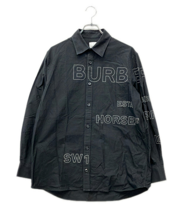 BURBERRY 長袖 ホースフェリーロゴプリントシャツ 8036769 メンズ SIZE S バーバリー