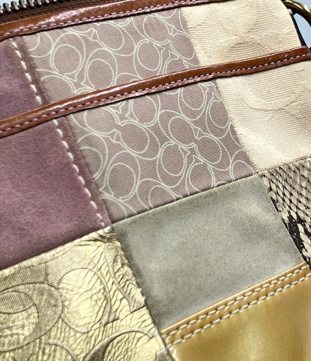 COACH ショルダーバッグ 斜め掛け パッチワーク シグネチャー 10006 レディース コーチ