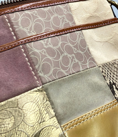 COACH ショルダーバッグ 斜め掛け パッチワーク シグネチャー 10006 レディース コーチ
