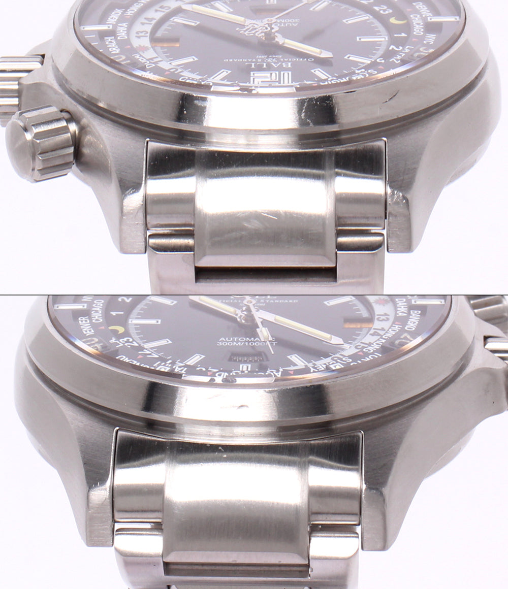 BALLWATCH 腕時計 ダイバー ワールドタイム エンジニア マスター II 自動巻き ブラック DG2022A メンズ ボールウォッチ