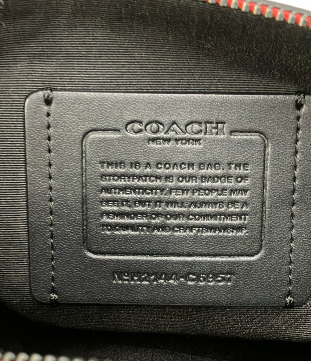 美品 COACH ショルダーバッグ 斜め掛け PVC シグネチャー C6957 レディース コーチ