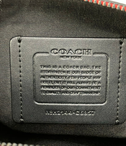 美品 COACH ショルダーバッグ 斜め掛け PVC シグネチャー C6957 レディース コーチ