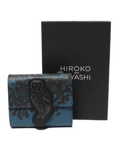 美品 HIROKO HAYASHI 二つ折り財布 夜の森の守り神 レディース ヒロコハヤシ