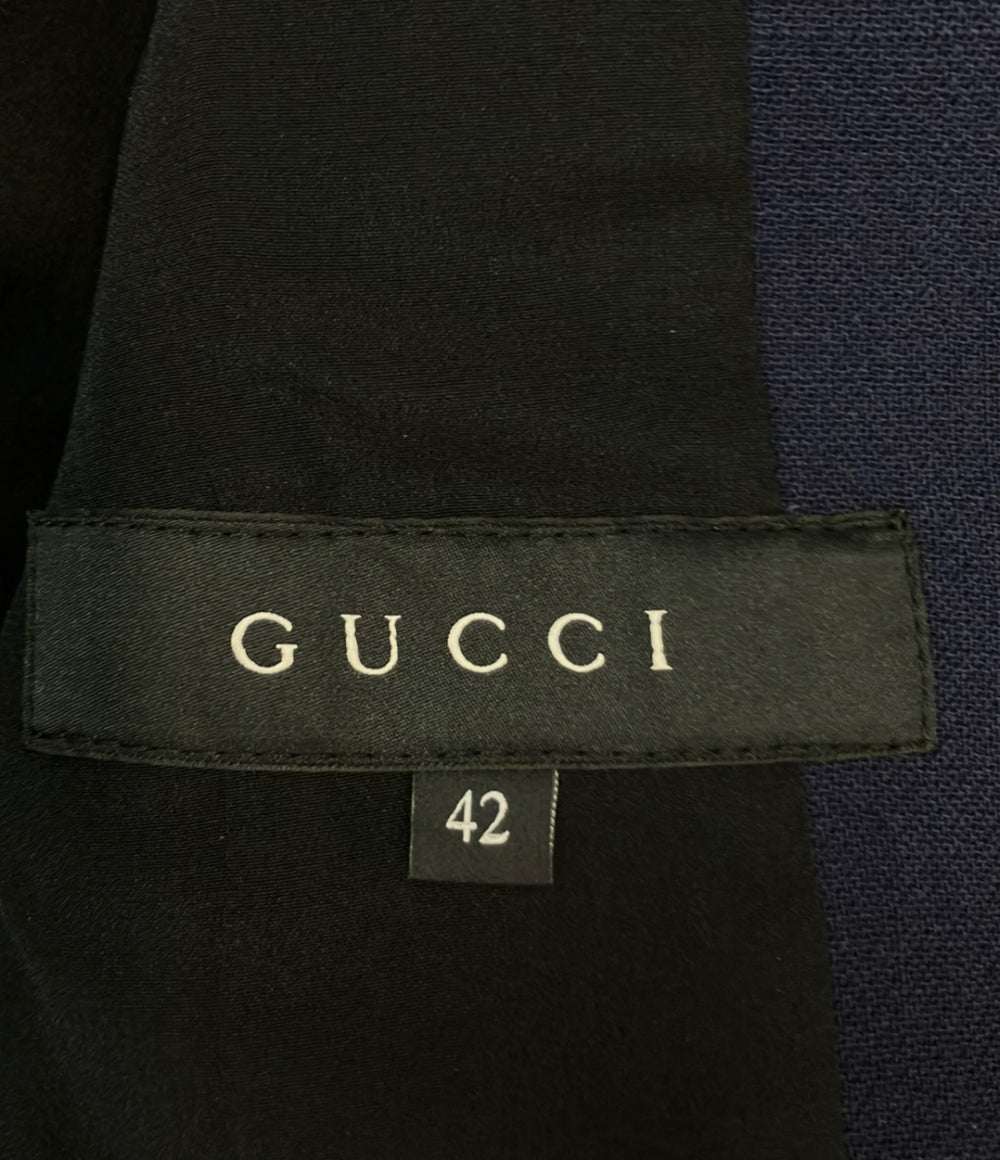 GUCCI ピーコート チェスター ダブルブレスト  大きな襟 メタルボタン ミドル丈 14AW 355029 レディース SIZE 42 (XL) グッチ
