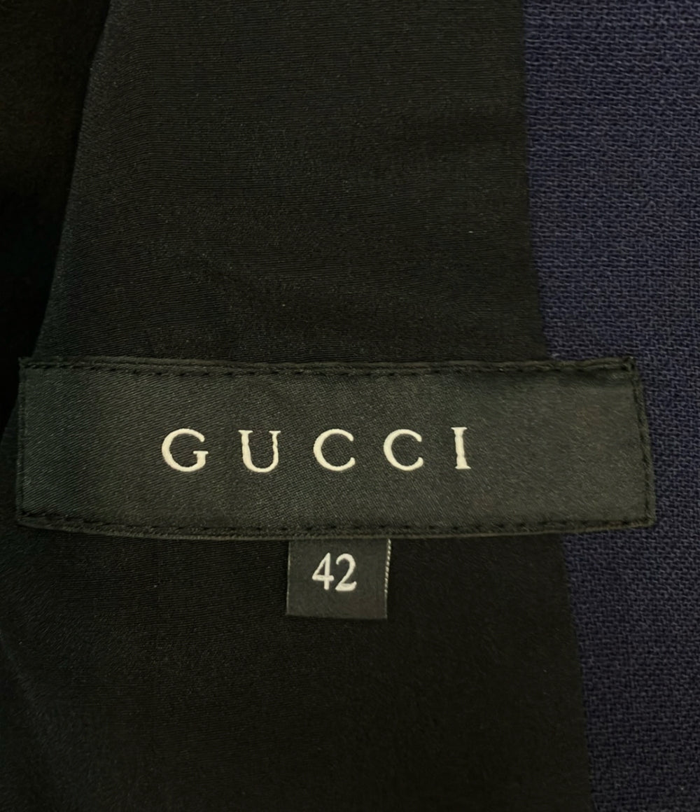 GUCCI ピーコート チェスター ダブルブレスト  大きな襟 メタルボタン ミドル丈 14AW 355029 レディース SIZE 42 (XL) グッチ
