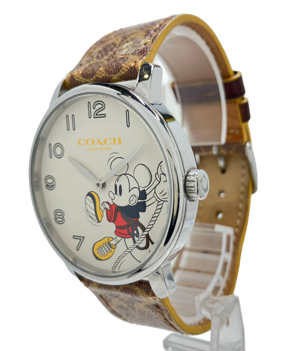 COACH Disney 腕時計 ミッキーマウス クオーツ CA113.4.14.1397 メンズ コーチ ディズニー