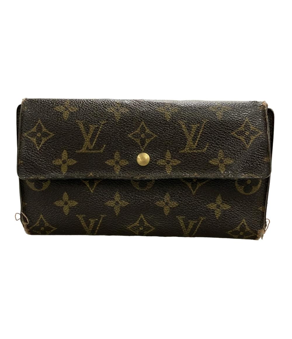 訳あり LOUIS VUITTON 三つ折り長財布 モノグラム M61217 ユニセックス ルイ・ヴィトン