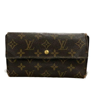 訳あり LOUIS VUITTON 三つ折り長財布 モノグラム M61217 ユニセックス ルイ・ヴィトン