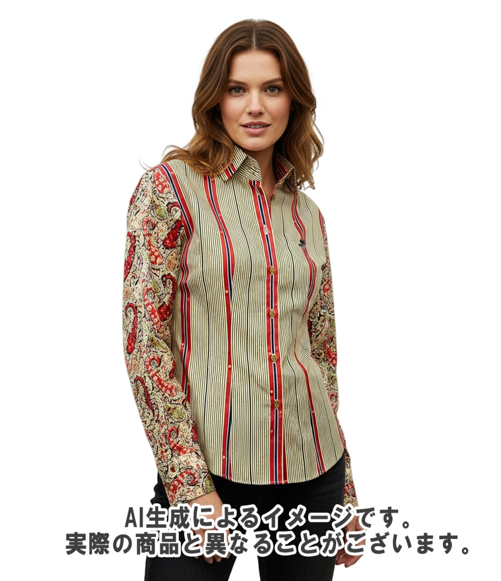 Vivienne Westwood 長袖シャツ KRALL SHIRTS  ペイズリー インポート レディース SIZE 38 (S) ヴィヴィアンウエストウッド