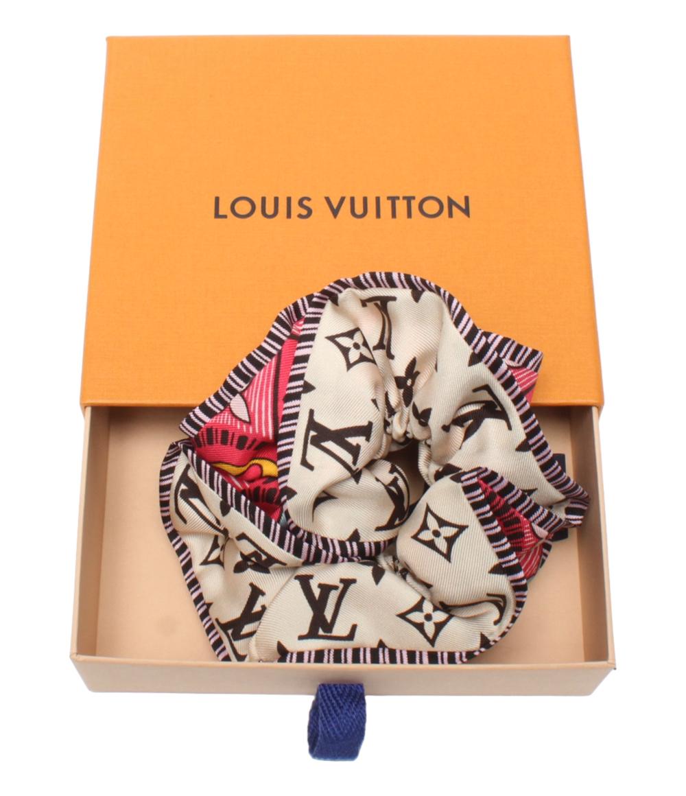 美品 LOUIS VUITTON シュシュ シルク100％ シュシュ・モノグラム タイルズ M78435 レディース ルイ・ヴィトン