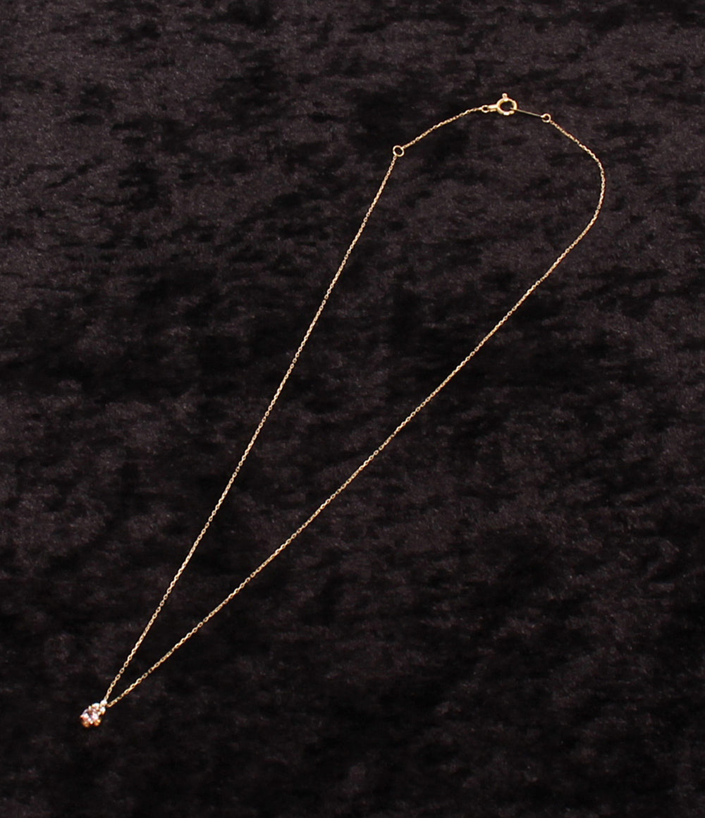 美品 VENDOME AOYAMA ネックレス K18 ピンクトルマリン ダイヤ 0.01ct レディース ヴァンドームアオヤマ