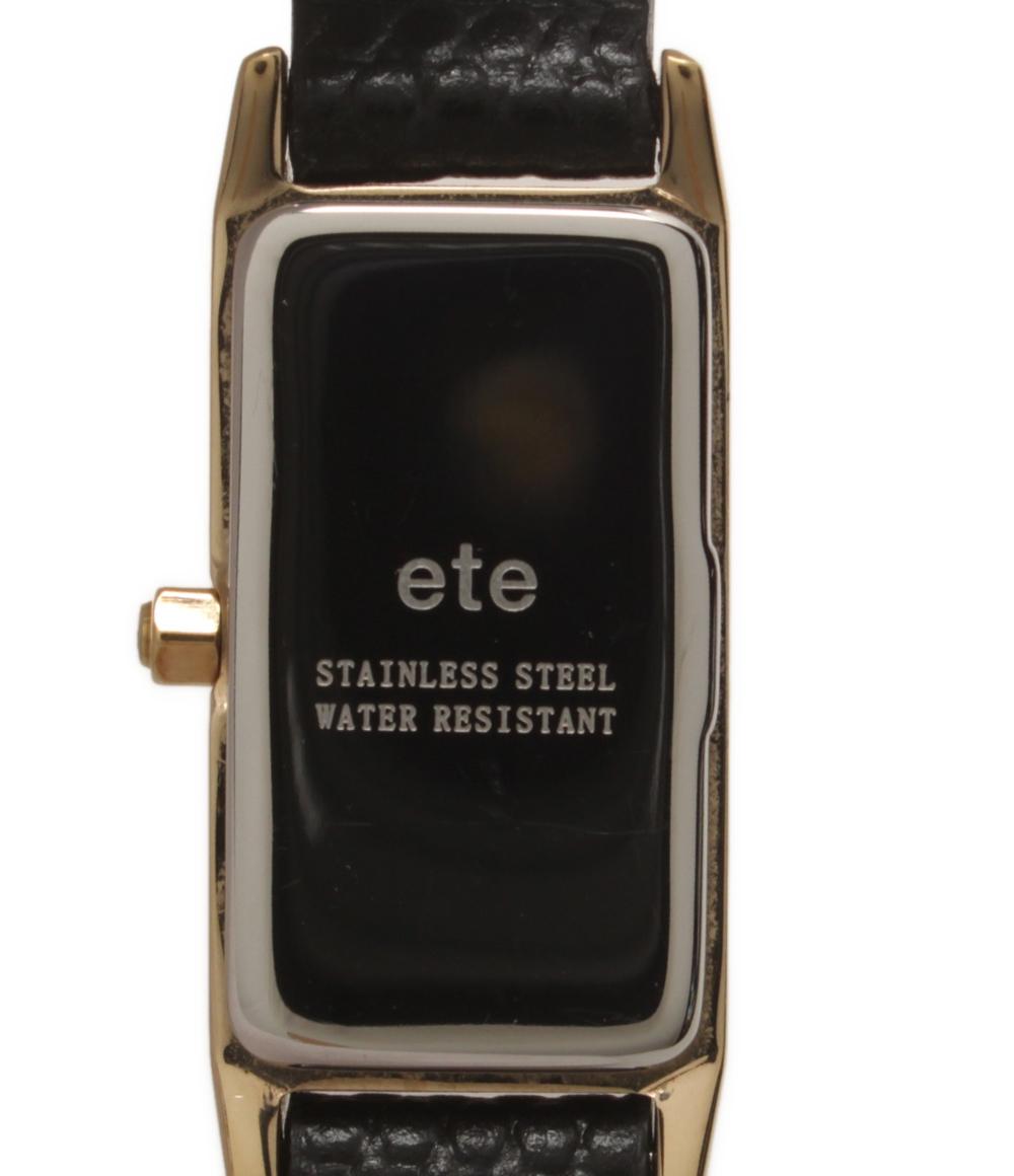 ete 腕時計 クオーツ ブラック レディース エテ