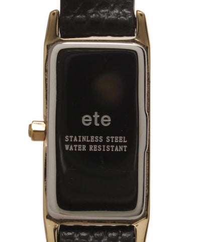 ete 腕時計 クオーツ ブラック レディース エテ