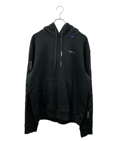 OFF-WHITE 長袖パーカー スウェット プルオーバー   バックアロー 19AW UNFINISHED SLIM HOODIE OMBB034E19E30003 メンズ SIZE L オフホワイト