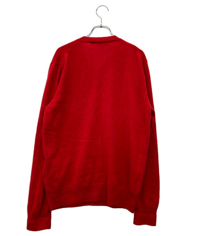 PLAY COMME des GARCONS 長袖ニット ハートロゴ  Vネック プルオーバー レディース SIZE M プレイコムデギャルソン