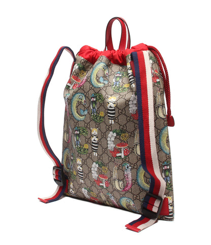 美品 GUCCI リュック ナップザック チルドレンズ GGスプリーム 550775 622011 レディース キッズ グッチ ヒグチユウコ