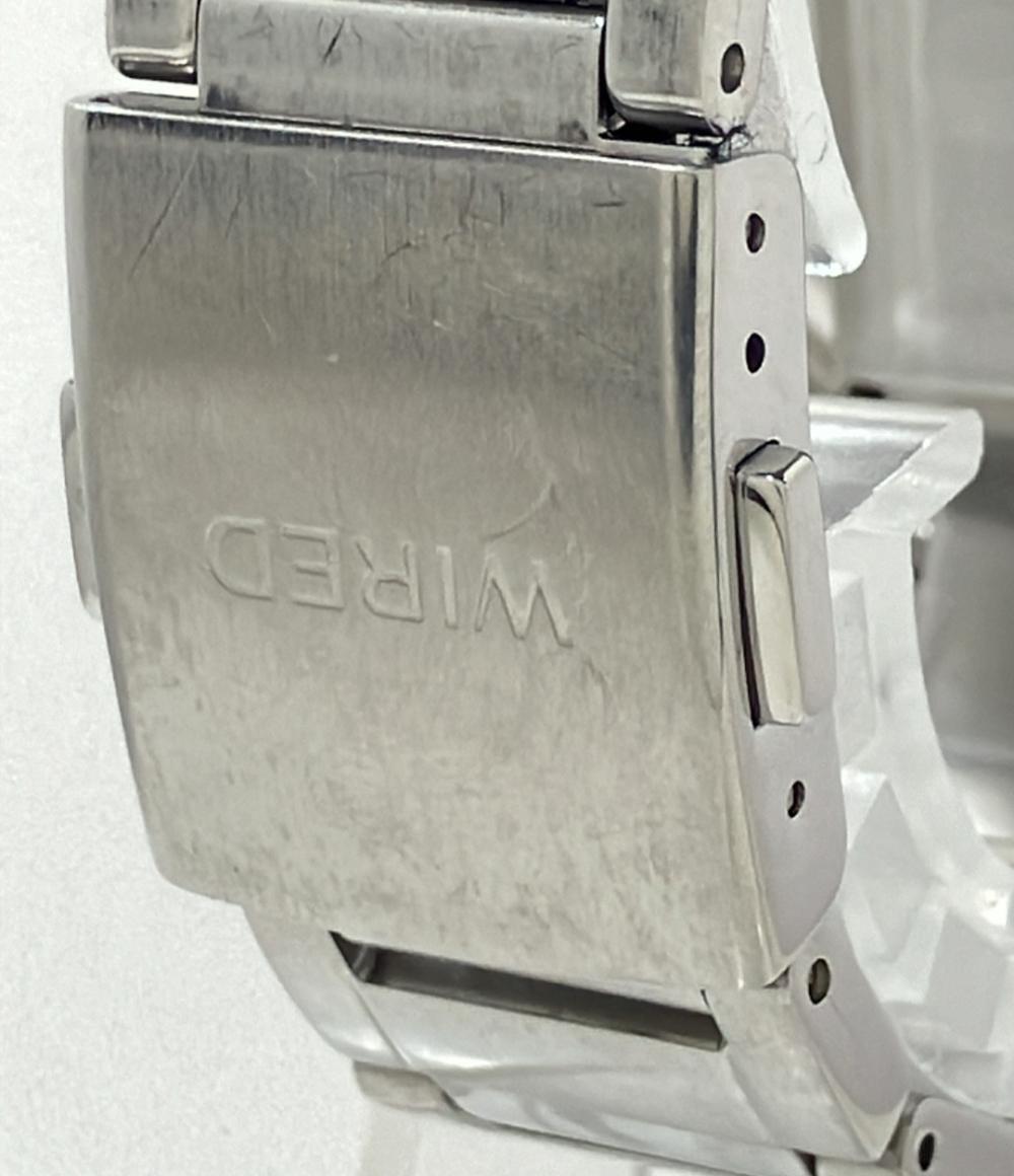 セイコー 腕時計 WIRED ワイアード ソーラー ブルー V176-0AK0 メンズ SEIKO