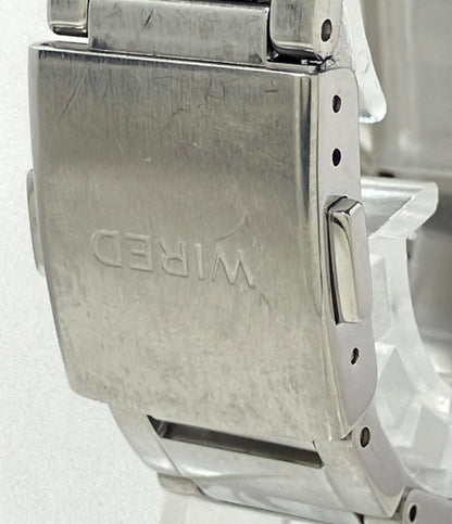 セイコー 腕時計 WIRED ワイアード ソーラー ブルー V176-0AK0 メンズ SEIKO