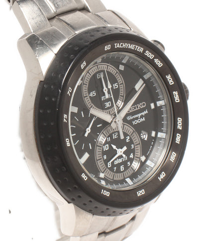 SEIKO 腕時計 クオーツ ブラック 7T62-0HL0 メンズ セイコー
