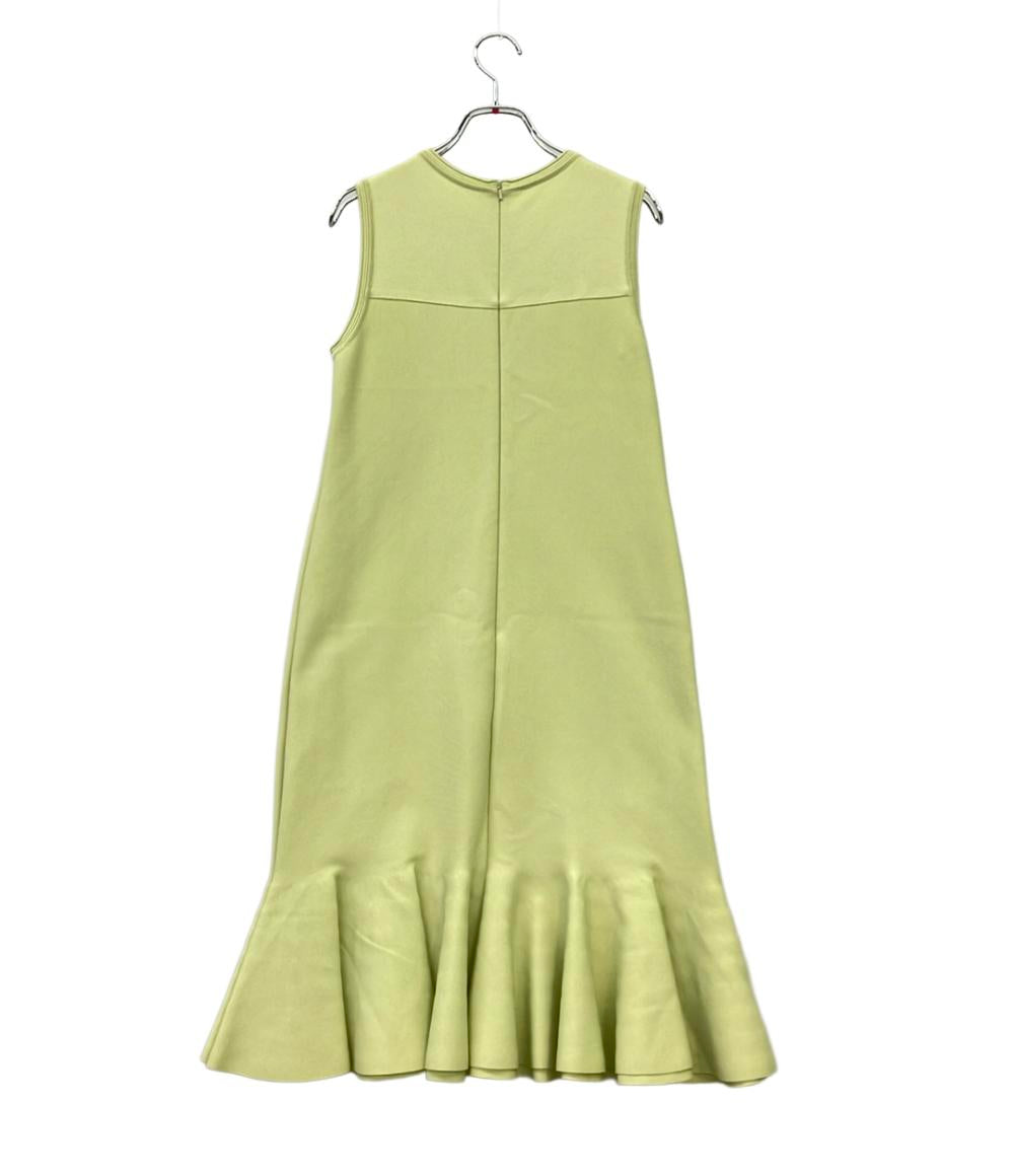美品 FOXEY ノースリーブワンピース ロング フリル フリージア Knit  Dress Freesia 42127-KS00F04TM レディース SIZE 38 (S) フォクシー