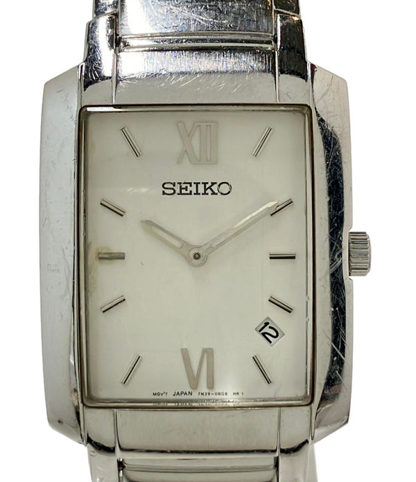 SEIKO 腕時計 クオーツ ホワイト 7N39-0AW0 メンズ セイコー