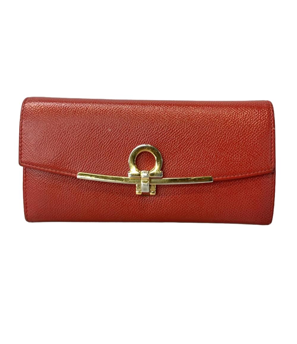 サルバトーレフェラガモ 二つ折り長財布 カードケース付き ガンチーニ JP-22-D150 レディース Salvatore Ferragamo