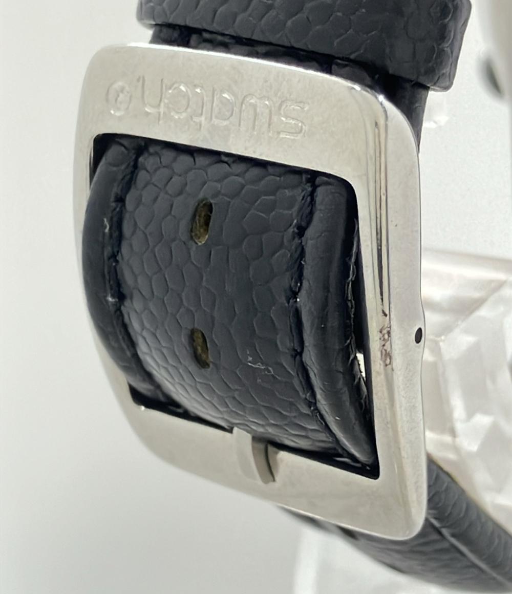 スウォッチ 腕時計 クオーツ ブラック メンズ Swatch