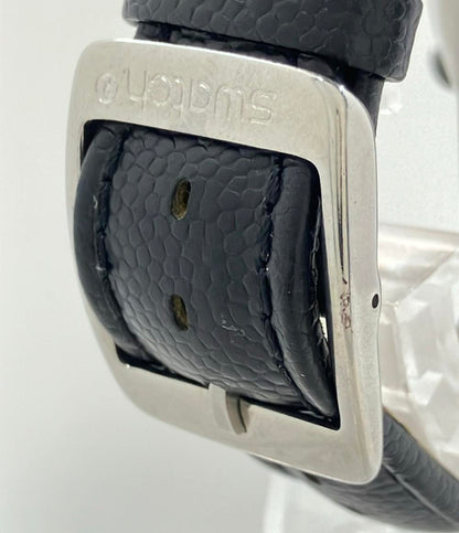 スウォッチ 腕時計 クオーツ ブラック メンズ Swatch