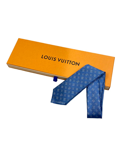 美品 LOUIS VUITTON ネクタイ シルク100% モノグラム ブラスト 7CM M97752 メンズ ルイ・ヴィトン